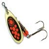 Mepps Lures Black Fury Gold Orange Dots Size 3 - 6.5g