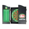 NRL Dartboard and Cabinet Set South Sydney Rabbitohs Team Design Black Finish