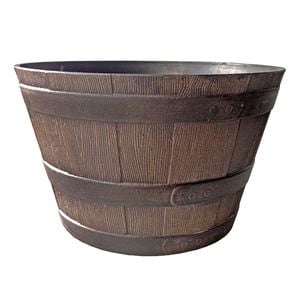 Northcote Pottery 39cm Kentucky Walnut Whiskey Barrel Planter