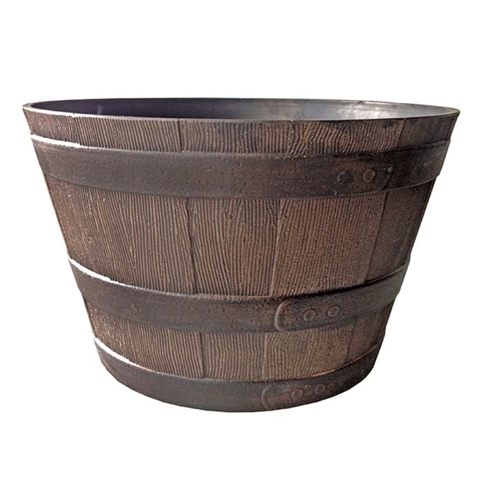 Northcote Pottery 39cm Kentucky Walnut Whiskey Barrel Planter