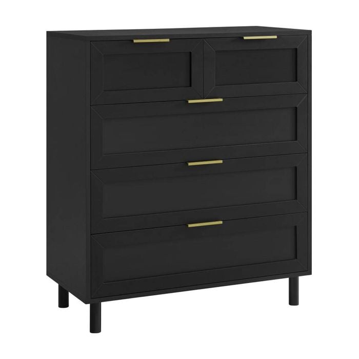 Quincy Tallboy Dresser Chest drawers black
