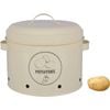 Esschert Design Potato Storage Tin Organiser Food Container 27.5cm Cream