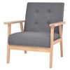 vidaXL Armchair Fabric Dark Grey Home Bedroom Single Sofa Chair Lounge Couch