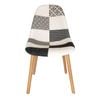 SK Designer Living | Replica Eames DSW Hal Inspired Chair | Fabric & Natural - Multicoloured V3