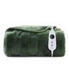 Dreamaker Basketweave Faux Fur Washable Electric Heated Throw Blanket Olive - 130x160cm | Overheat Protection & Auto-off