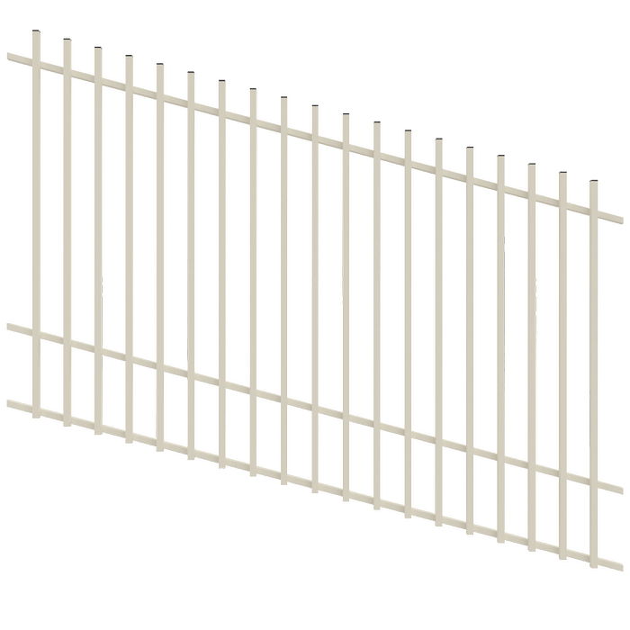 ProtectorAl 1201 - 2400 x 1500mm Surfmist Raked Up to 15º Batten Pool Fence Panel