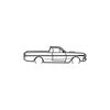 Ignite Laser Ford Falcon XY Ute Silhouette Metal Wall Art Coated Black 15.7inch/40cm