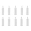 Kitchee 10x 500ml Natural HDPE Round Bottle + 28/410 Caps - Empty Plastic Food Storage