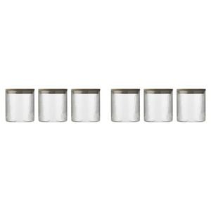 6pc Ecology Infuse Round 650ml Glass Canisters w/ Acacia Lid 10cm