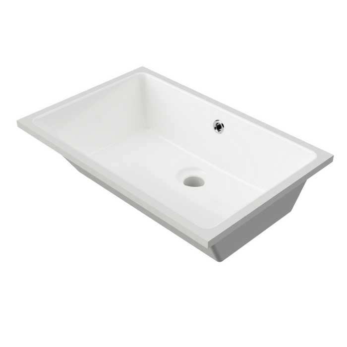 New England Joinery 530mm White Gloss Rectangle Undermount Basin