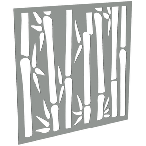 ProtectorAl 300 - 1200 x 300 - 1200mm Palladium Silver Bamboo Unframed Solid Aluminium Decorative Panel