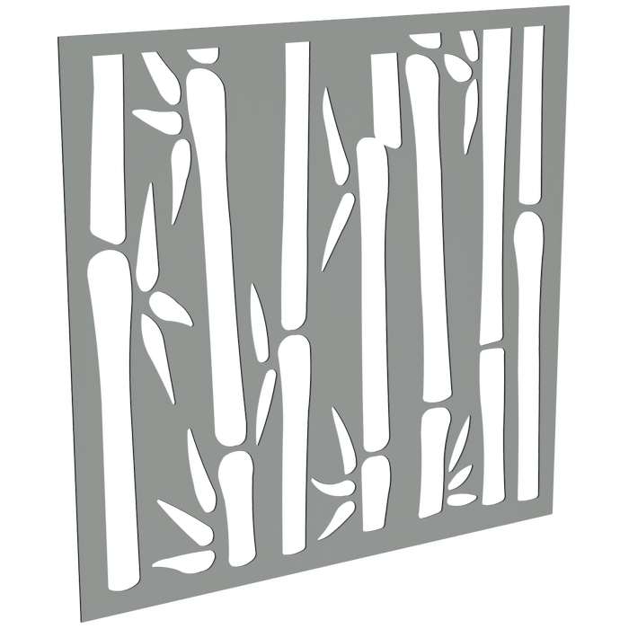 ProtectorAl 300 - 1200 x 300 - 1200mm Palladium Silver Bamboo Unframed Solid Aluminium Decorative Panel