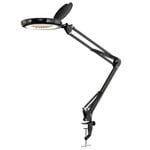 Brilliant 78cm Black Spy Fully Adjustable Magnifying LED Clamp Lamp