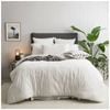 Renee Taylor Comfort T’s Organic Cotton Jersey Quilt Cover Set Ecru Double