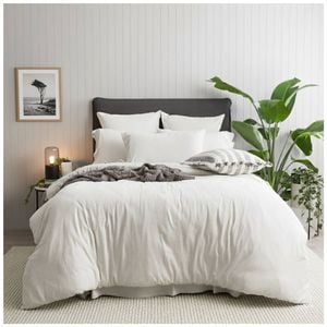 Renee Taylor Comfort T’s Organic Cotton Jersey Quilt Cover Set Ecru Double