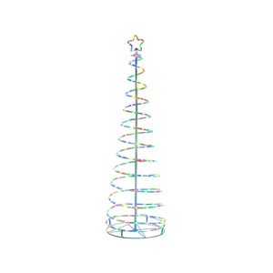 Costway 1.83M Spiral LED Christmas Tree String Lights w/10 Modes &Bluetooth Party Gift