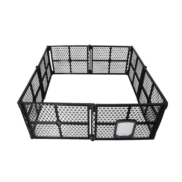 Pawz 8-Panel Foldable Pet Playpen Black
