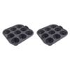 2PK Daily Bake Silicone Square Collapsible Air Fryer 9-Cup Mini Muffin Pan 22cm