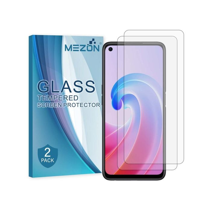 2 Pack MEZON OPPO A96 Clear Tempered Glass Screen Protectors