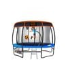 Kahuna Trampoline 12 Ft With Basket Ball Set And Roof Cover -blue