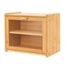 CARLA HOME Double Layer Bamboo Bread Box for Kitchen Counter with Large Capacity and Transparent Window
