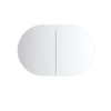 Attica Bentwood 900 x 600mm Matte White Oval Shaving Cabinet