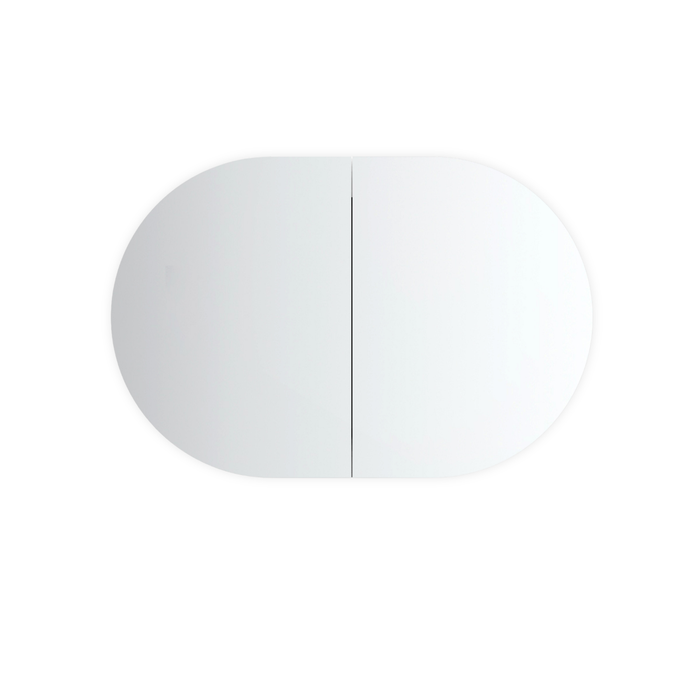 Attica Bentwood 900 x 600mm Matte White Oval Shaving Cabinet