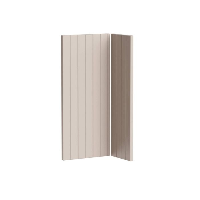 Kaboodle 800x900mmmmmm Cannellini V-Groove Corner Base Cabinet Doors