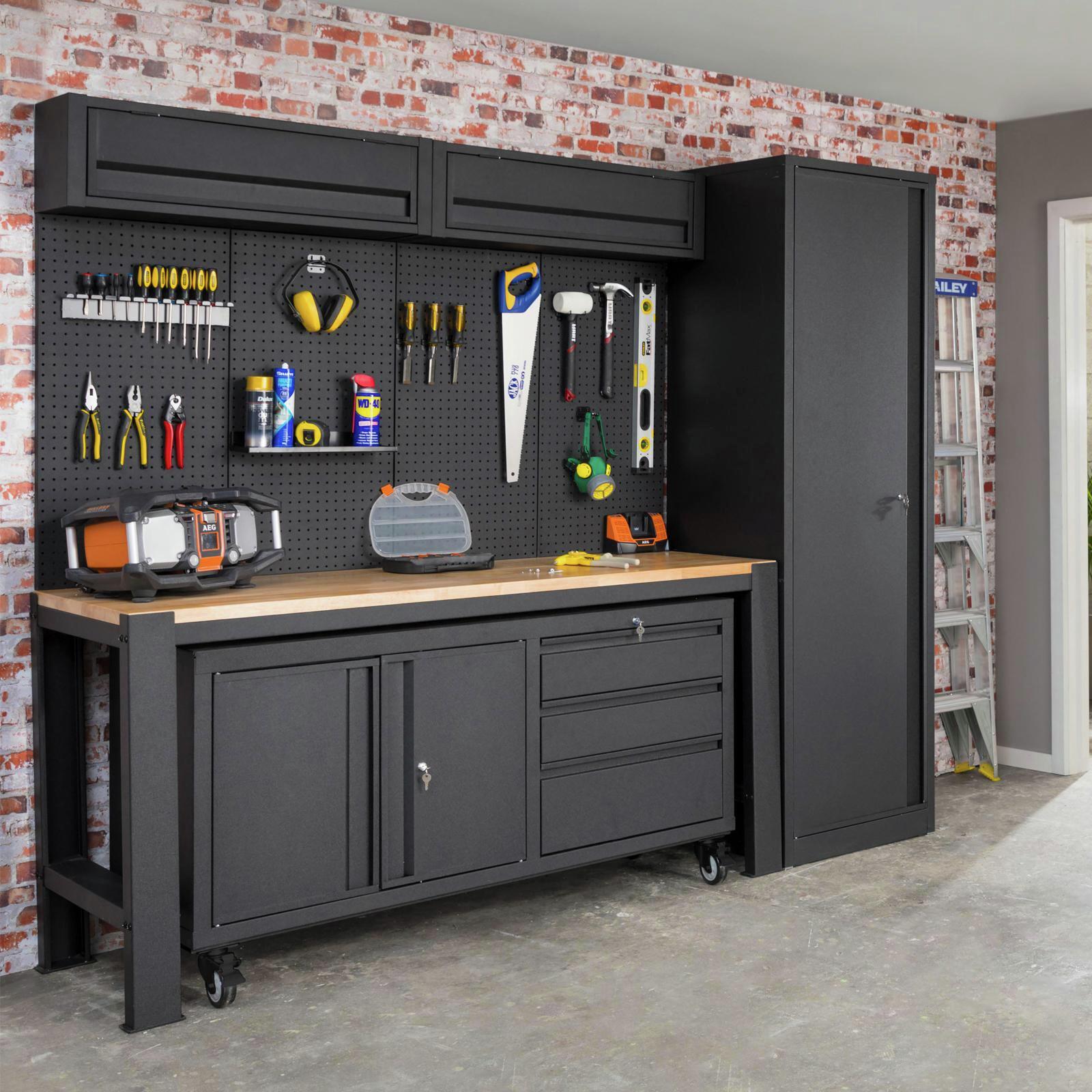 Pinnacle 2090 x 600 x 600mm Matte Black Extra Large Single Door Cabinet Bunnings Australia