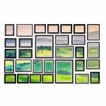 Artiss Photo Frames 30PCS 8x10in 5x7in 4x6in 3.5x5in Wall Mounted Black