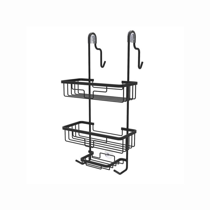 Evolve Lifewares Matte Black Rust Free Over The Screen Shower Caddy