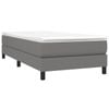 vidaXL Bed Frame Box Spring Bed Base Dark Grey Bed Base King Single Size Fabric