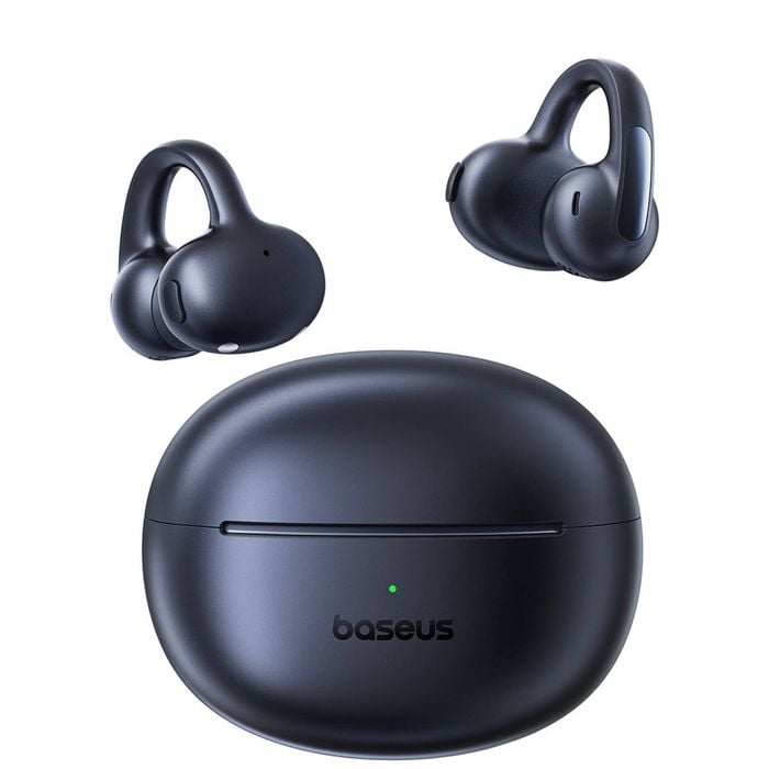 Laser Open Ear Wireless Earbuds with Dual Connection (Black)