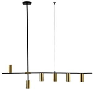 DRITTO Satin Brass 6 Light Pendant