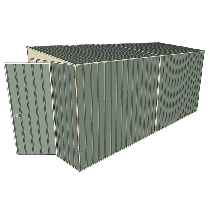 Build-a-Shed 1.5 x 4.5 x 2m Hinged Door Tunnel Shed Without Side Doors - Green
