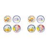 2x 4pc Porto Porcelain Positano Round Side Plates 20cm Assorted Designs