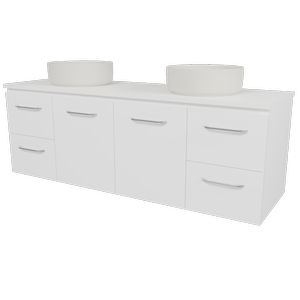 New England Joinery 1500mm Grandeur SilkSurface Top Wall Hung Vanity