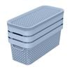 Ezy Storage 5.2L Mode Decorative Basket With Lid - 3 Pack
