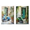 P&P Vintage Vespa Canvas Trifold Room Divider - Classic Scooter Themed Panel for Home