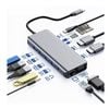 Astrotek Usb-c Dock 12-in-1 Multiport Hub/docking Station With 100w Power 2xhdmi 4k Vga Glan 2xusb3.0 2xusb2.0 Card Reader