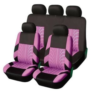 Catzon Car Seat Covers Full Set Universal Airbag Compatible Protector-Pink