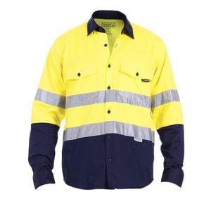 TRADIE XL Hi Vis Yellow Mens Reflective Long Sleeve Shirt