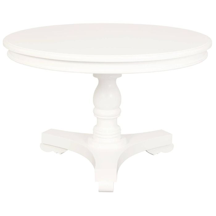 Tasmania Round Dining Table 120 cm - White