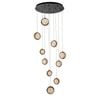 Vencha Yoyo 10 Light Tri-Colour LED Pendant - Black
