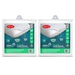 2PK Tontine Comfortech Allergy Plus Quilted Pillow Protector - White