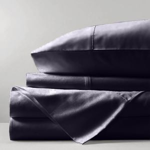 CottonMore 100% Bamboo Silk Feel Soft Sheet set Charcoal Blue - King