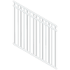 ProtectorAl 350-1200mm x 1200mm Pearl White DTR All Up Pool Fence Panel