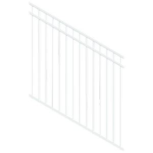 ProtectorAl 350-1200mm x 1200mm Pearl White DTR All Up Pool Fence Panel