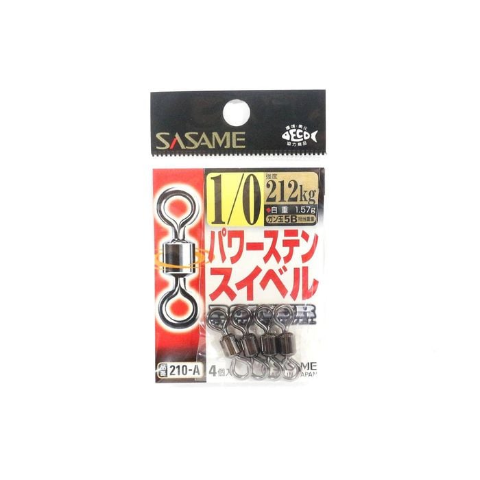 Sasame 210A Stainless Steel Rolling Fishing Swivel 1/0