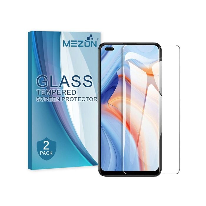 2 Pack MEZON OPPO Reno4 5G Clear Tempered Glass Screen Protectors